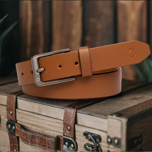 Omax Tan Glossy Genuine Leather Premium Belts for men BLTBTL021