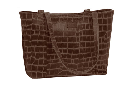 Omax Olive Croco Genuine Leather Hand Bag LTHRL07