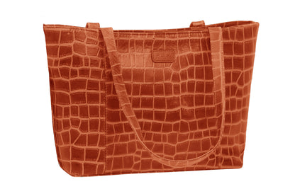 Omax Olive Croco Genuine Leather Hand Bag LTHRL07