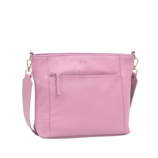 Omax Pink Soft Genuine Leather with Premium Accessories Handbags & Shoulder Bags for Women LTHRL2