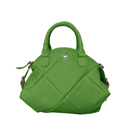 Omax Olive Full Grain Genuine Leather Football Style Handbag for Women LTHRL1