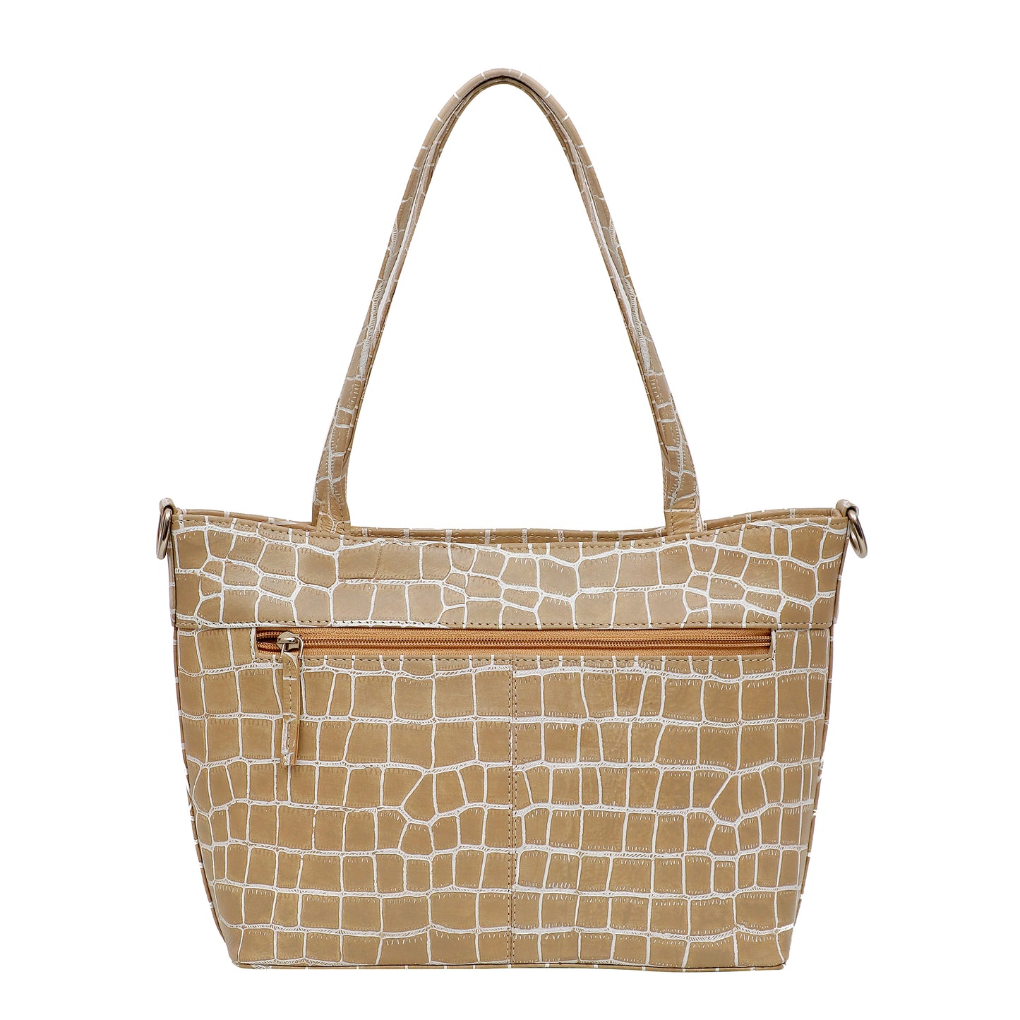 Omax Beige Croco Genuine Leather Hand Bag LTHRL07