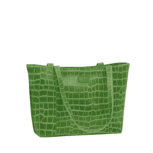 Omax Olive Croco Genuine Leather Hand Bag LTHRL07