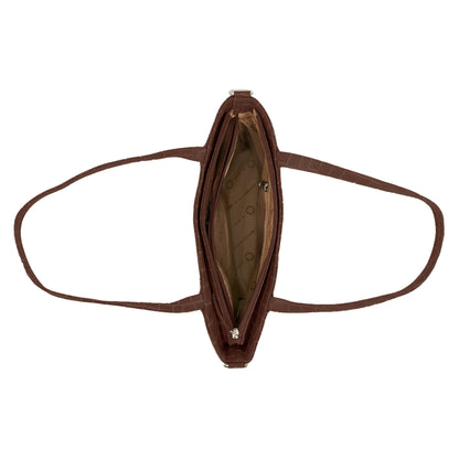 Omax Brown Croco Genuine Leather Hand Bag LTHRL07