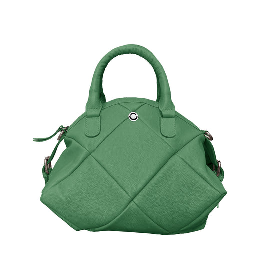 Omax Sea Green Full Grain Genuine Leather Unique Football Style Handbag for Women LTHRL1