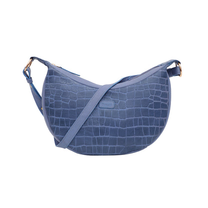 Omax Black Halfmoon Design Genuine Leather Sling Bag LTHRL5