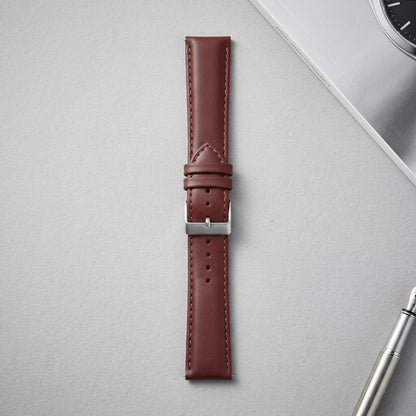 Dark Brown Leather Watch Strap 18mm – Quick Release | Omax FS306