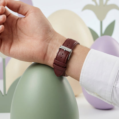 Dark Brown Leather Watch Strap 18mm – Quick Release | Omax FS306