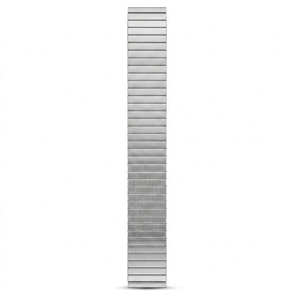 OMAX Stainless Steel Stretchable Elastic Solo Metal Chain Strap Band 49mm / 46mm / 45mm / 44mm Compatible with i Watch Ultra Series 10 9 8 7 6 5 SE 4 Silver Strap-FMS121