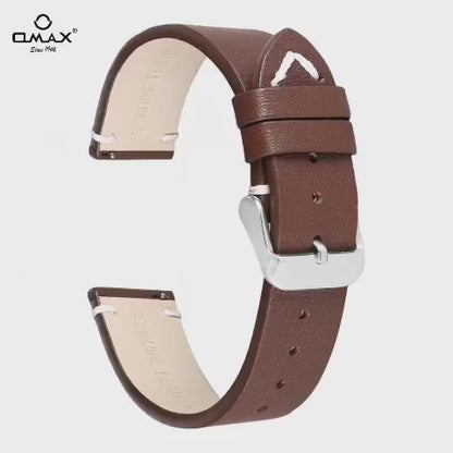 Boshek FS325 Brown Genuine Leather Watch Strap – Golden Buckle, Quick-Release