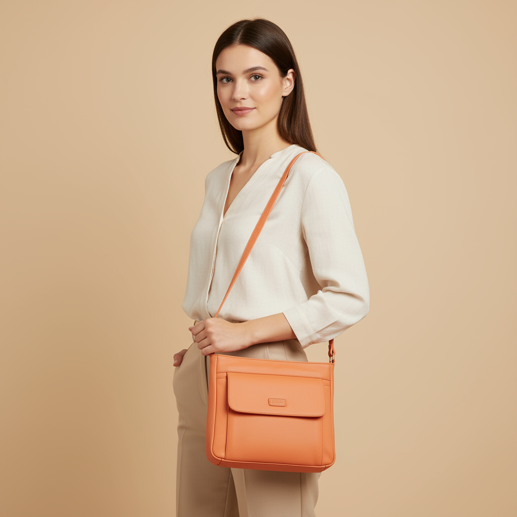Omax Genuine Leather Sling Bag for Women