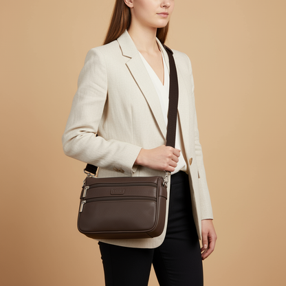 Boshek Brown Color Genuine Leather Siling bag for Women FL65