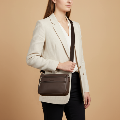 Boshek Brown Color Genuine Leather Siling bag for Women FL65