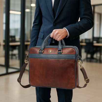 Omax Genuine Leather Laptop Bag
